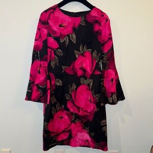 Trina Turk NWT Floral Black and Pink Dress
